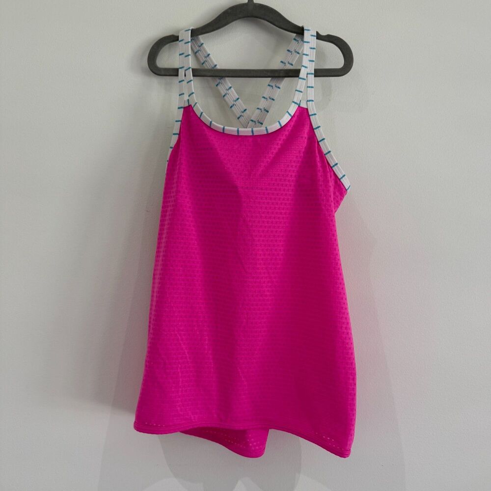 Athleta Girl Pink Lined Jersey/Dri-Fit Tank - Size M (8/10) - EUC